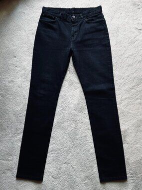 Authentic LOUIS VUITTON Black SLIM Fit STRETCH COTTON Denim JEANS Size 31